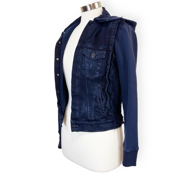 Citizens of Humanity Denim Hoodie Hybrid Jacket - Picture 4 of 11